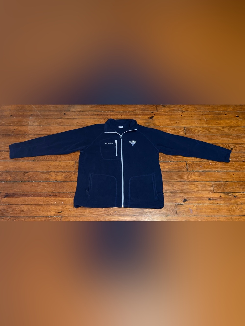 Columbia Villanova Wildcats NCAA Full Zip Fleece Jacket Mens XL Blue